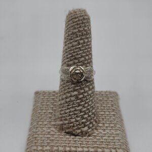 Size 7.5 Sterling Silver Rose Nature Ring Perfect Gift! A2853